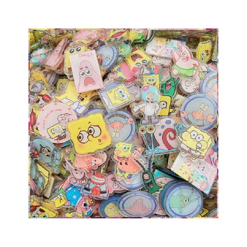 GENERICO - Acrilicos al Azar 10 unidades de Bob Esponja