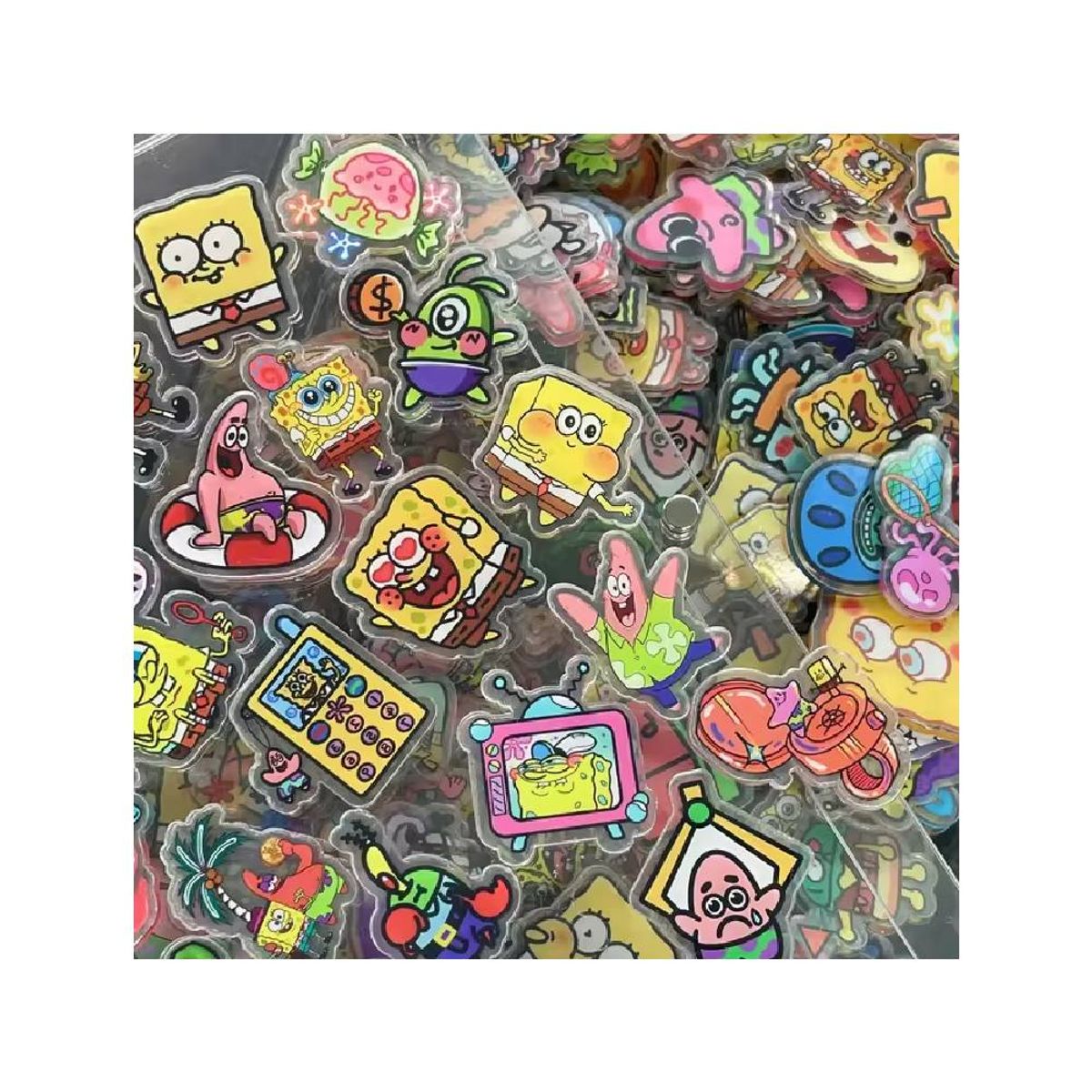 GENERICO - Acrilicos al Azar 10 unidades de Bob Esponja