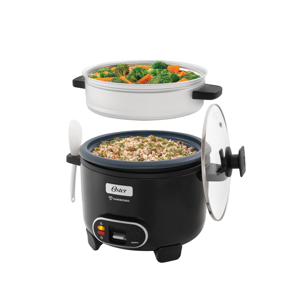 OSTER - Olla arrocera Oster de 1.8L c/vaporera CKSTRC10DFBLK 053