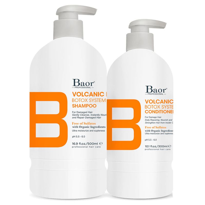BAOR PROFESSIONAL - BAOR VOLCANIC MUD Shampoo 500 ml + Conditioner 300 ml