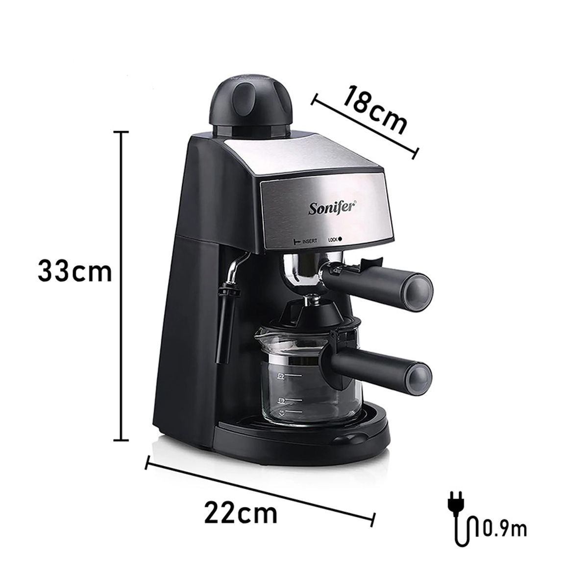 GENERICO - Cafetera Eléctrica de Espresso 800W SF-3534 - Sonifer