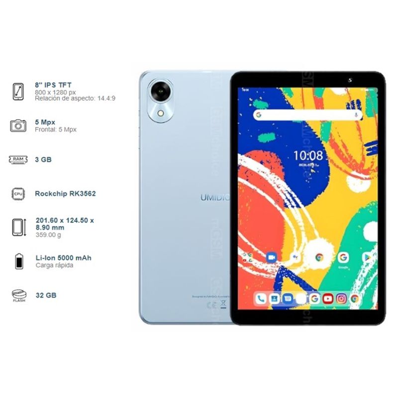 UMIDIGI - Tablet UMIDIGI G1 TAB mini 8 - WIFI RK3562 7GB+32GB ROM - Color Blue