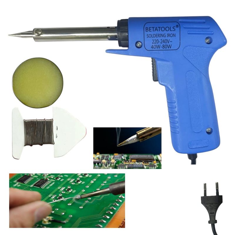 OEM - Kit Soldador 30-80W con Estaño 2m y Pasta Flux Incluida