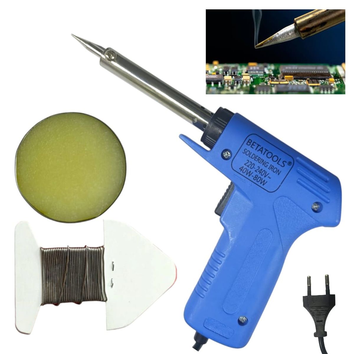 OEM - Kit Soldador 30-80W con Estaño 2m y Pasta Flux Incluida