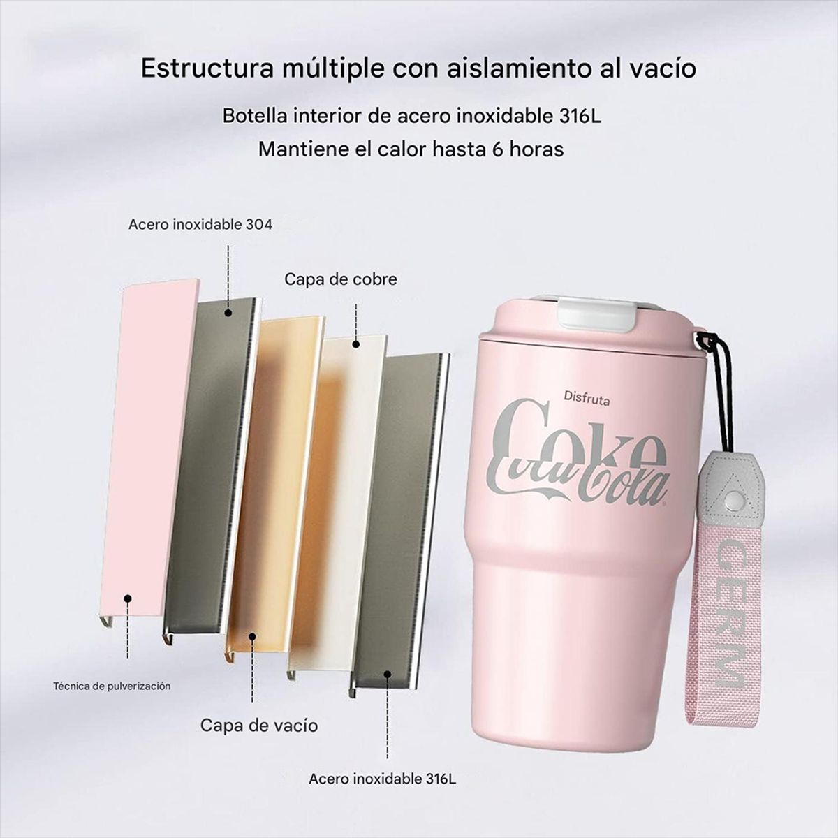 GERM - Vaso Mug Coca Cola x GERM 590ml / 20 Oz Rosa coral