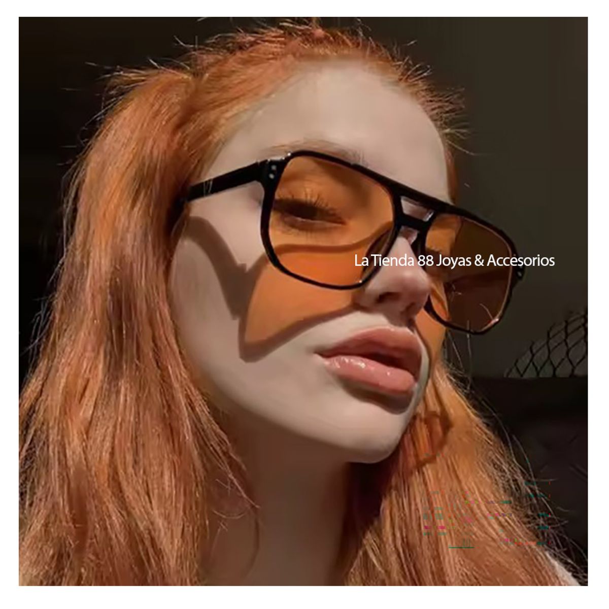 LA TIENDA 88 JOYAS Y ACCESORIOS - La Tienda 88 - Lentes De Sol Unisex Retro Negro - Dorado