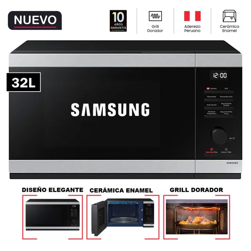 SAMSUNG - Horno Microondas Samsung 32 LT C/Dorador MG32DG4524ATPE