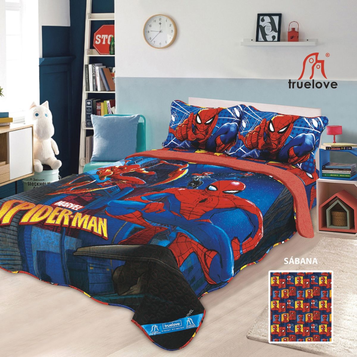 TRUELOVE - CUBRECAMA CON SHERPA DISNEY DE 1.5 PLZ