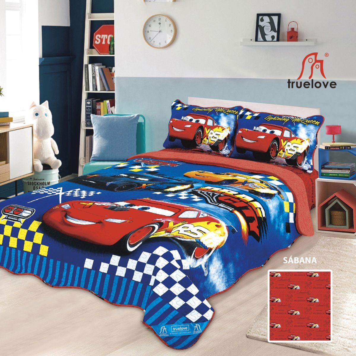 TRUELOVE - CUBRECAMA CON SHERPA DISNEY DE 1.5 PLZ