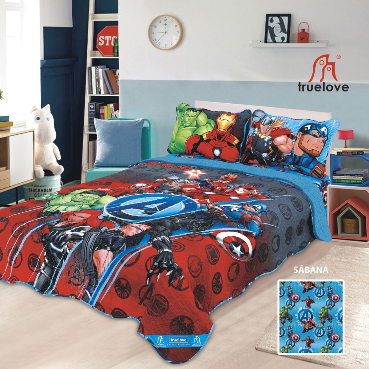 TRUELOVE - CUBRECAMA CON SHERPA DISNEY DE 1.5 PLZ