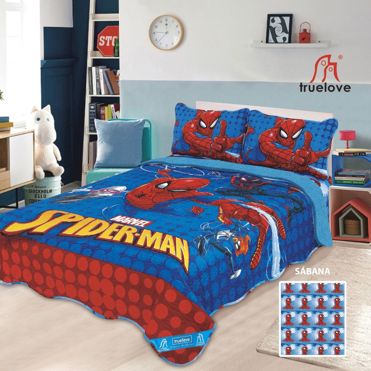 TRUELOVE - CUBRECAMA CON SHERPA DISNEY DE 1.5 PLZ