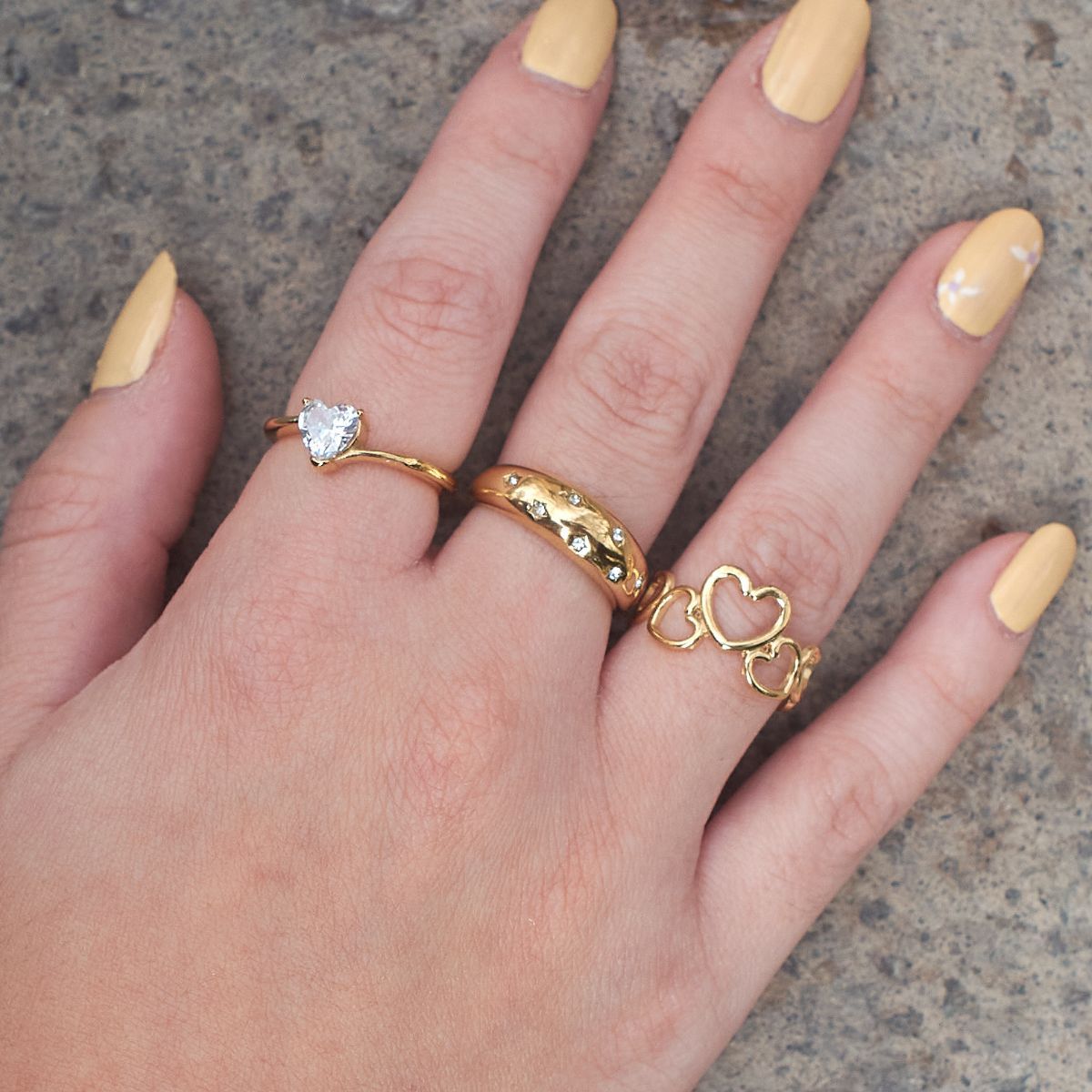 GENERICO - Anillo Corazones Regulable Waterproof