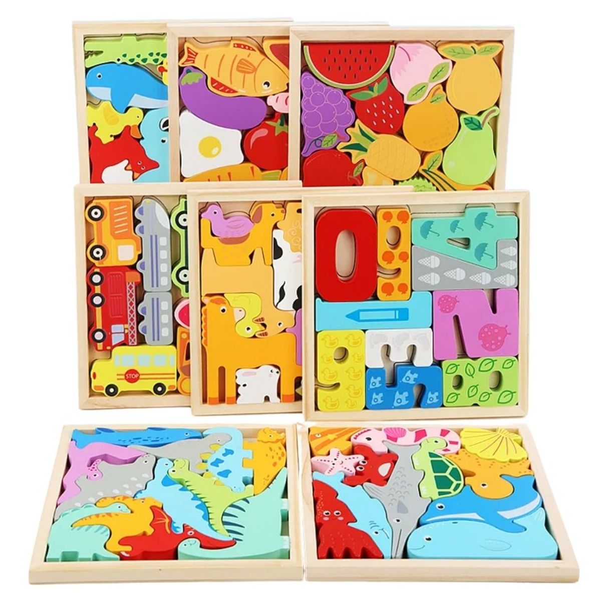 GENERICO - Tangram De Animales Numeros y Frutas