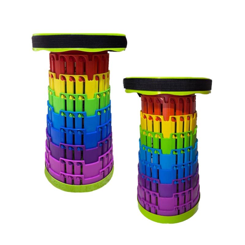 GENERICO - Silla Plegable con 3 Seguros Verde Centro Multicolor