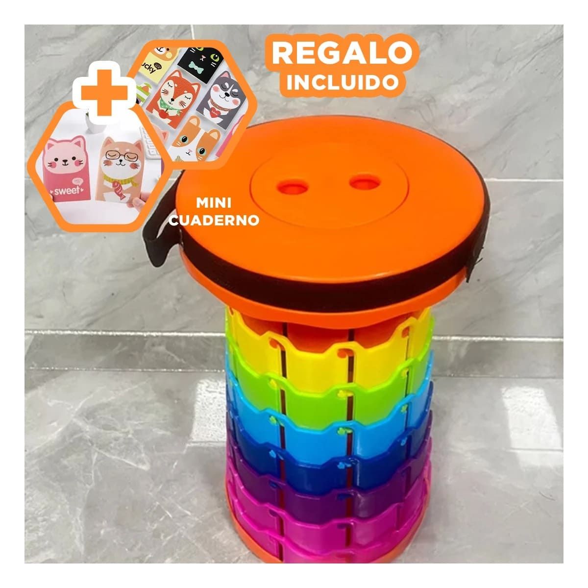 GENERICO - Pack12 Banca con Diseño Animado en Naranja Y+Regalo Agendita