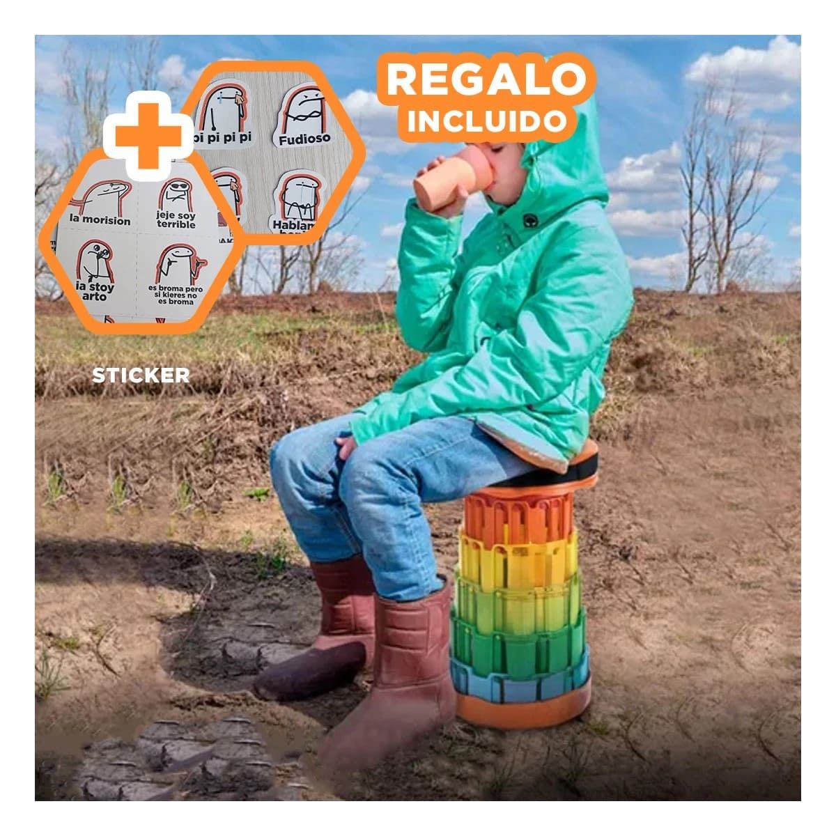 GENERICO - Pack12 Banca de Casa Decorativa Naranja Y+Regalo Stickers