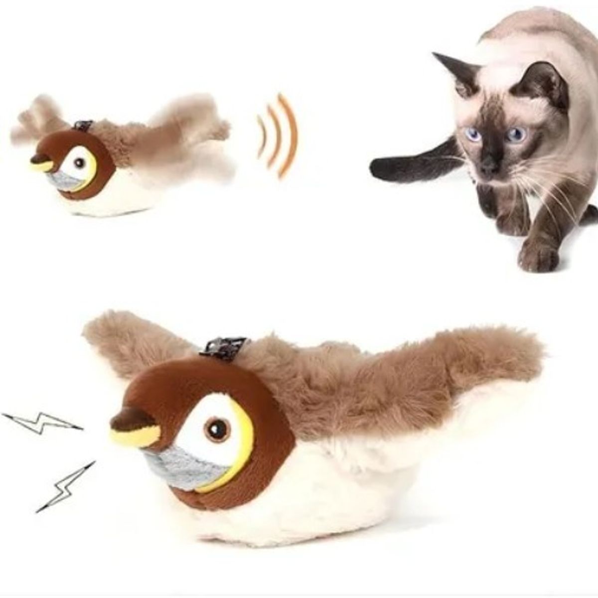 GENERICO - Juguete Gatos - Pajarito Interactivo