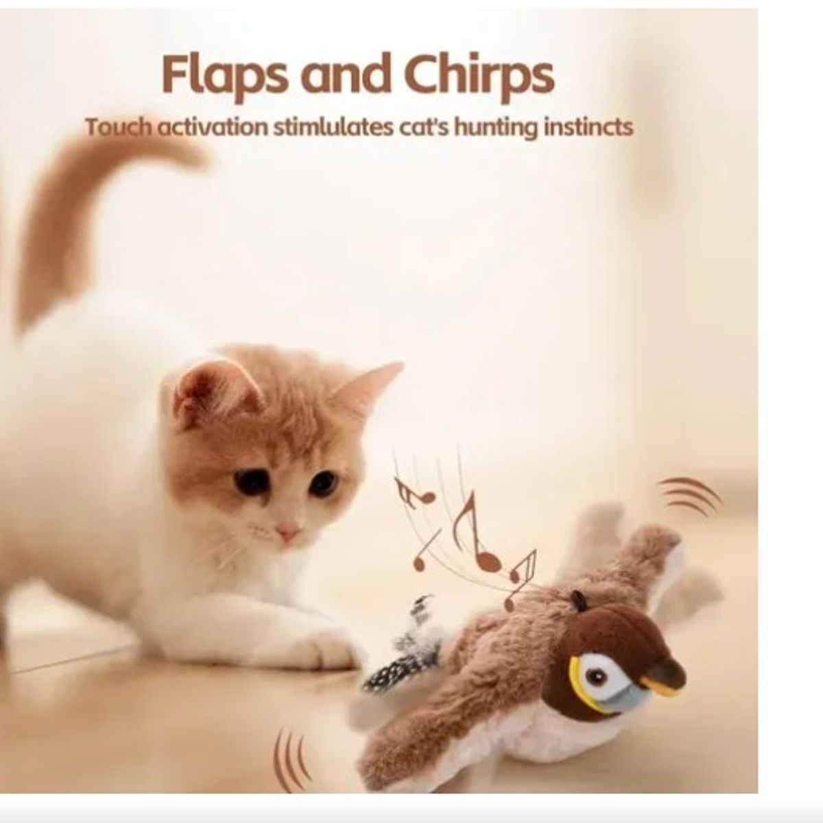 GENERICO - Juguete Gatos - Pajarito Interactivo