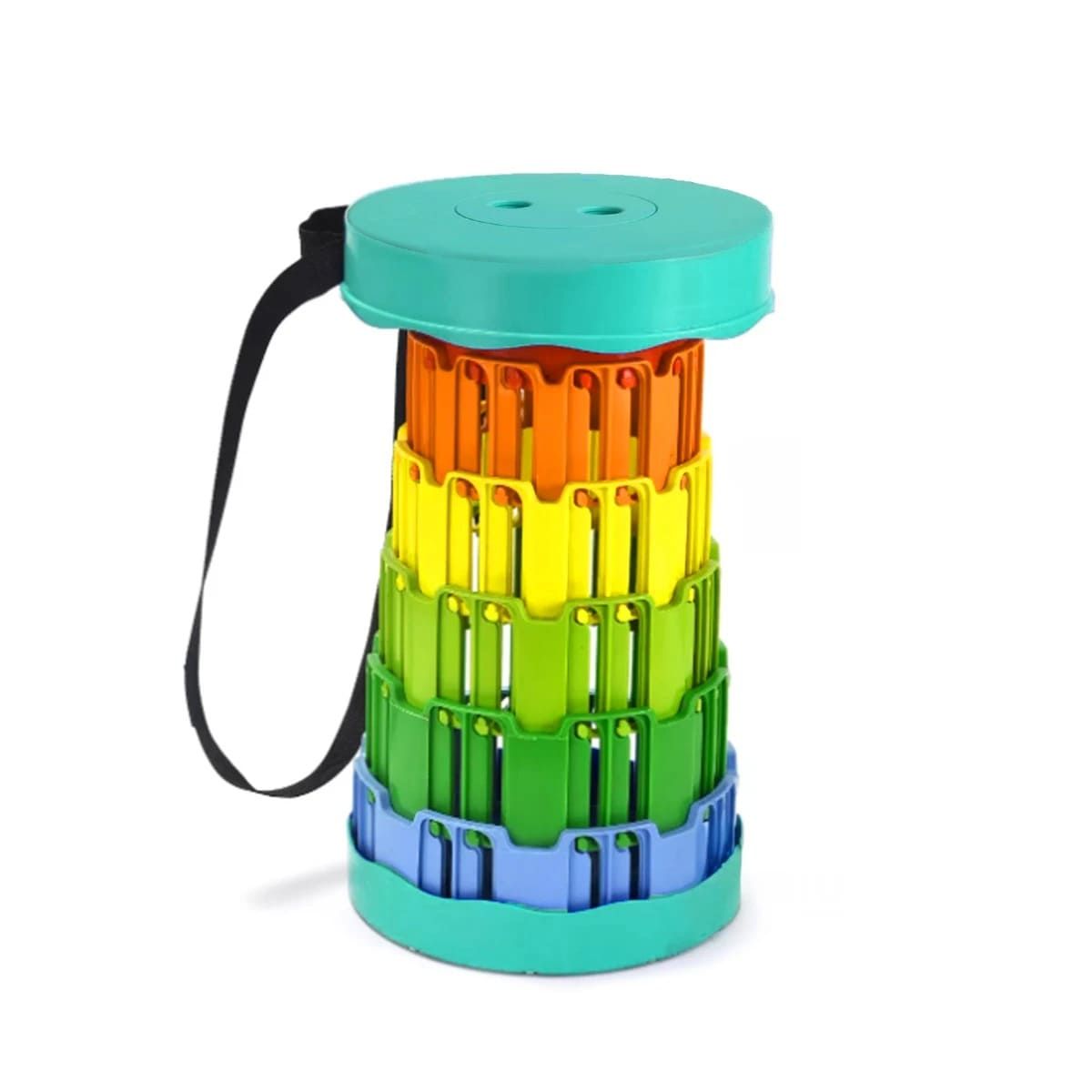 GENERICO - Silla Plegables Portatil con Centro Multicolor y Tapa Verde