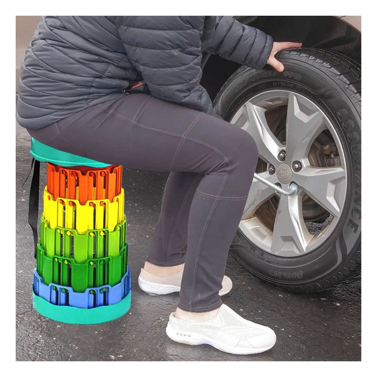 GENERICO - Pack3 Banca Multifuncional con Tapa de Color Verde