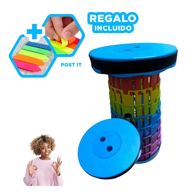 GENERICO - Pack5 Silla Resistente de Tapa Azul Y+Banderitas Adhesivas