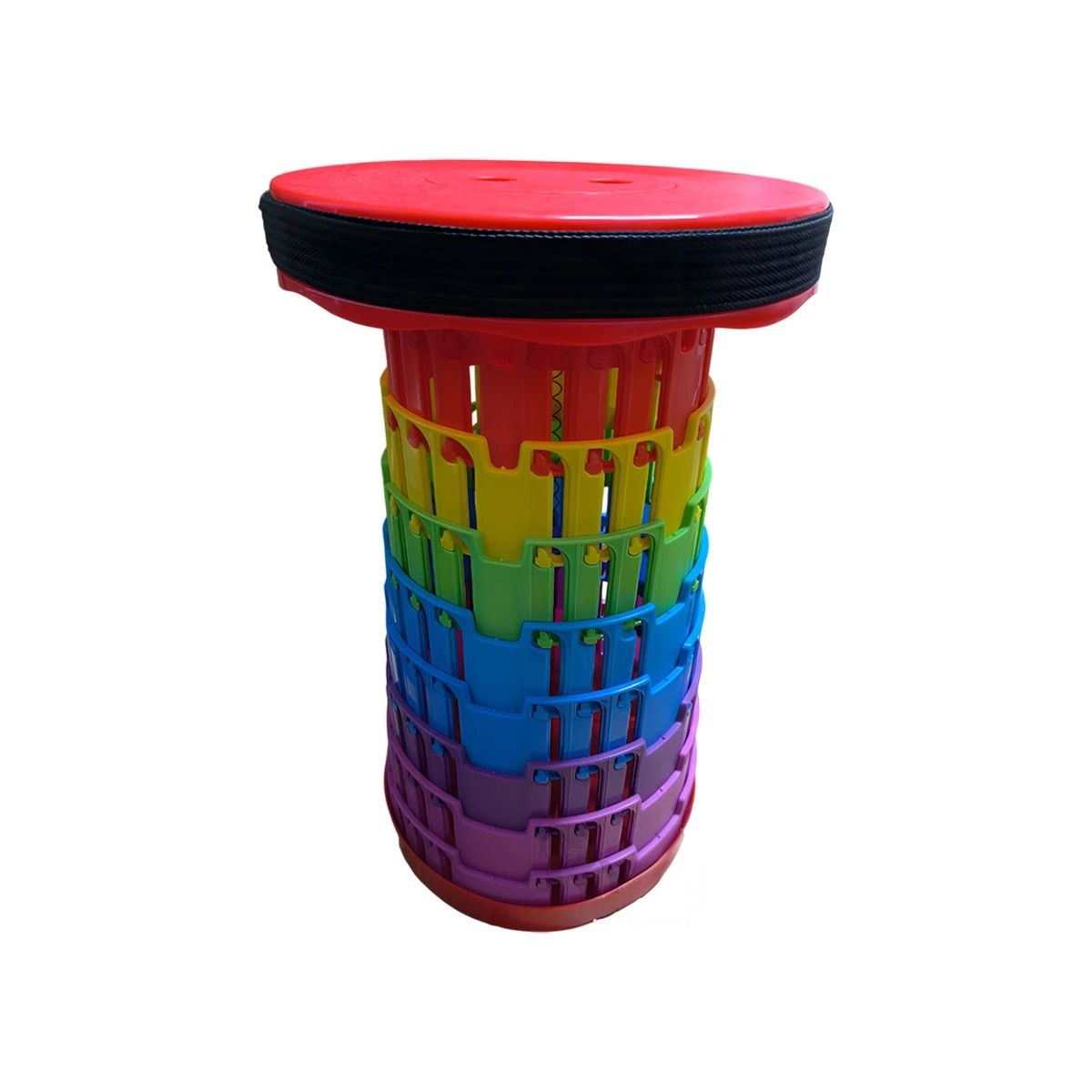 GENERICO - Silla Plegable de 3 Seguros Portatiles Tapa en Rojo