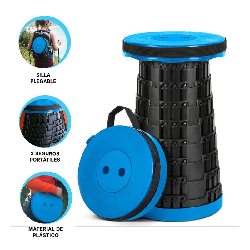 GENERICO - Pack9 Silla Plegable y Resistente en Color Negro