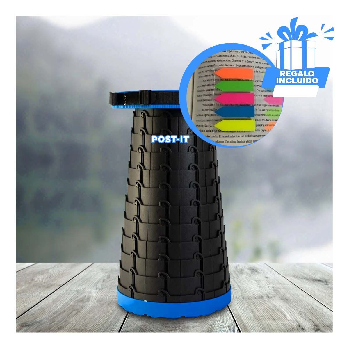 GENERICO - Asiento Moderno en Color Azul Y+Post-it Adhesivos