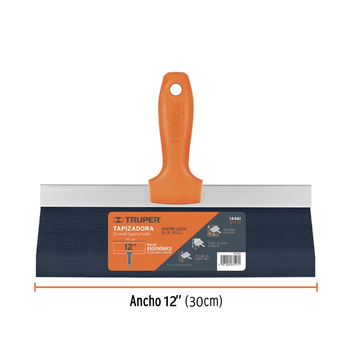 TRUPER - Espatula 12" Tapizadora para Drywall TRUPER 14461