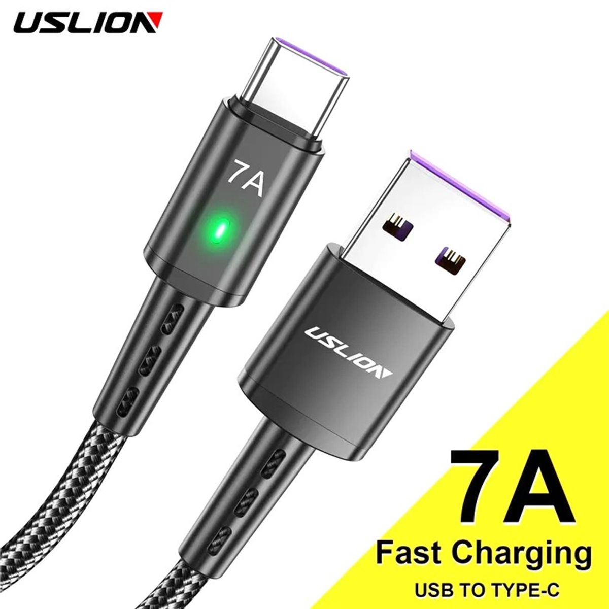 GENERICO - Cable USB Carga Rápida 7A Celular Laptop Cargador Uslion Tipo C