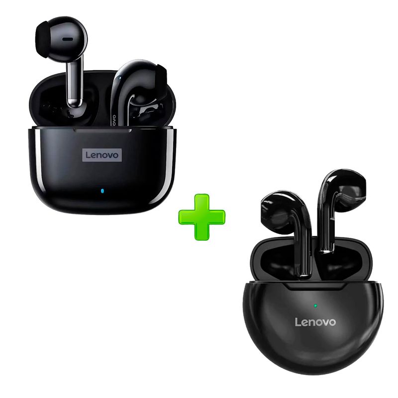 LENOVO - Combo Lenovo Audífonos LP40 Pro Negro + Audífonos HT38 Negro