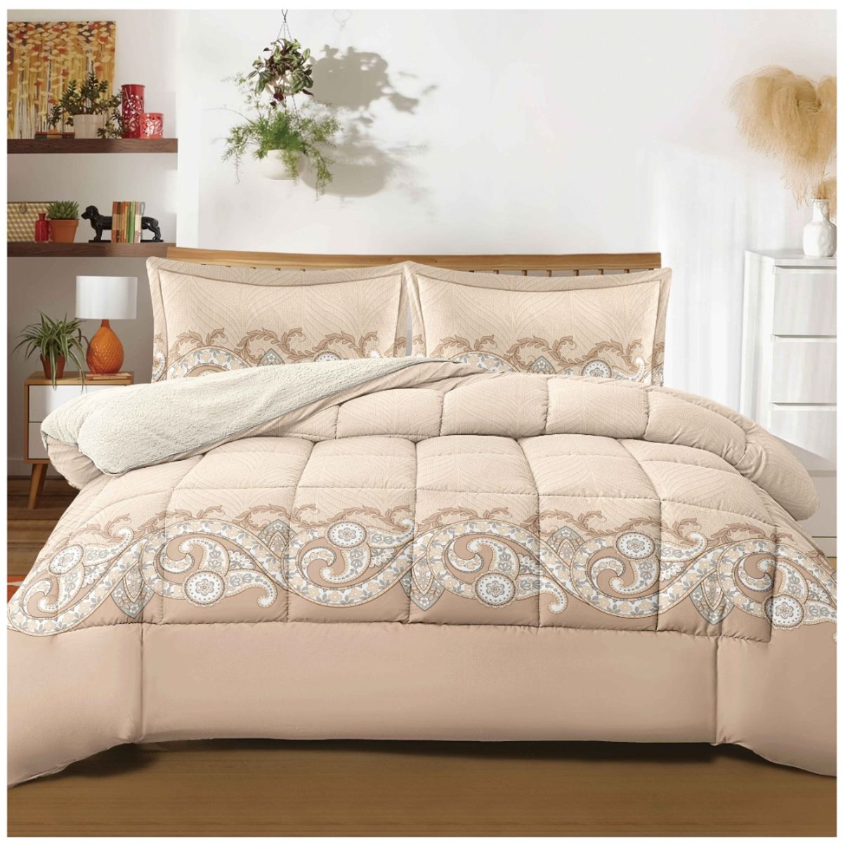 GOLDSUN - EDREDON GOLDSUN CON SHERPA  2 PLAZAS