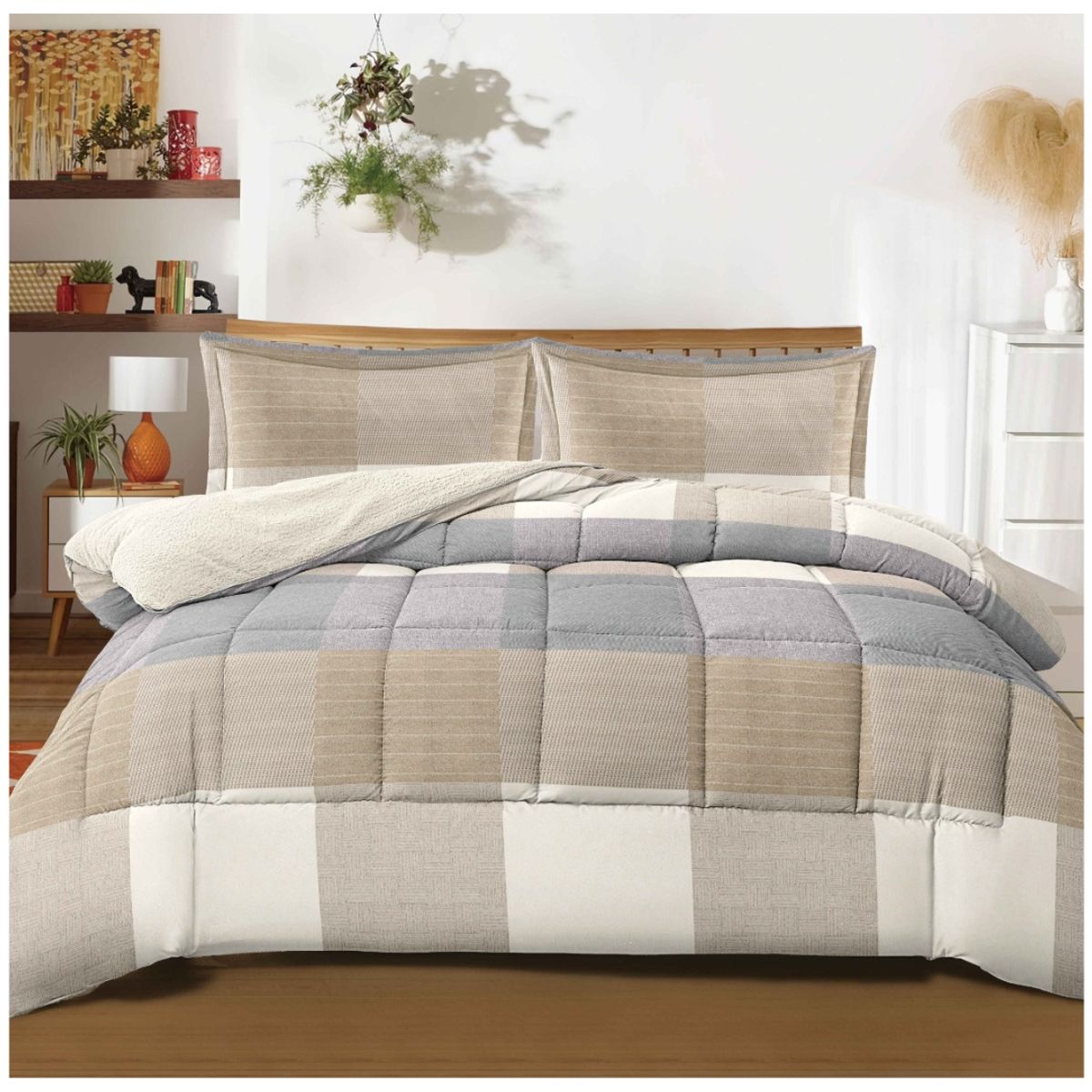 GOLDSUN - EDREDON GOLDSUN CON SHERPA  2 PLAZAS