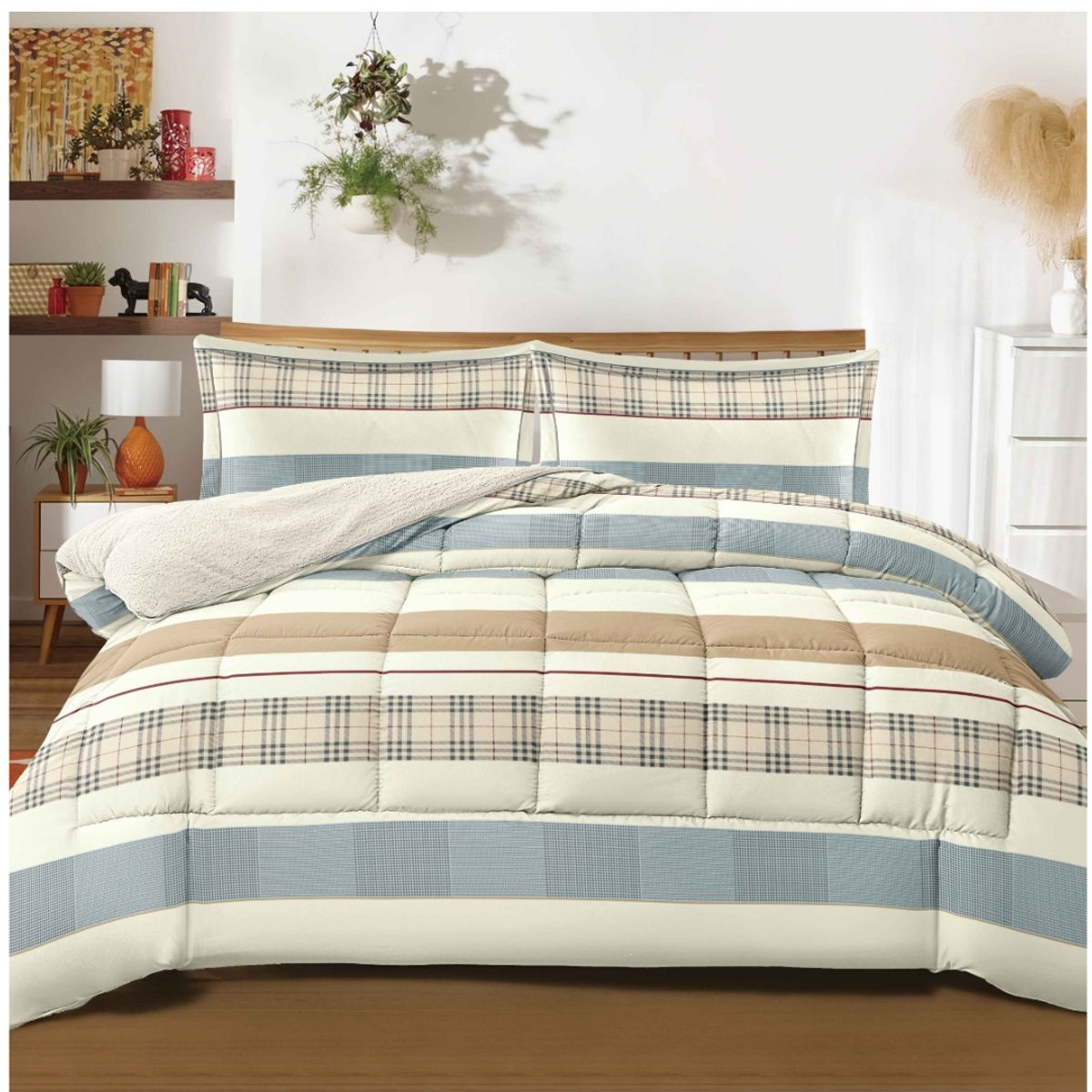 GOLDSUN - EDREDON GOLDSUN CON SHERPA  2 PLAZAS