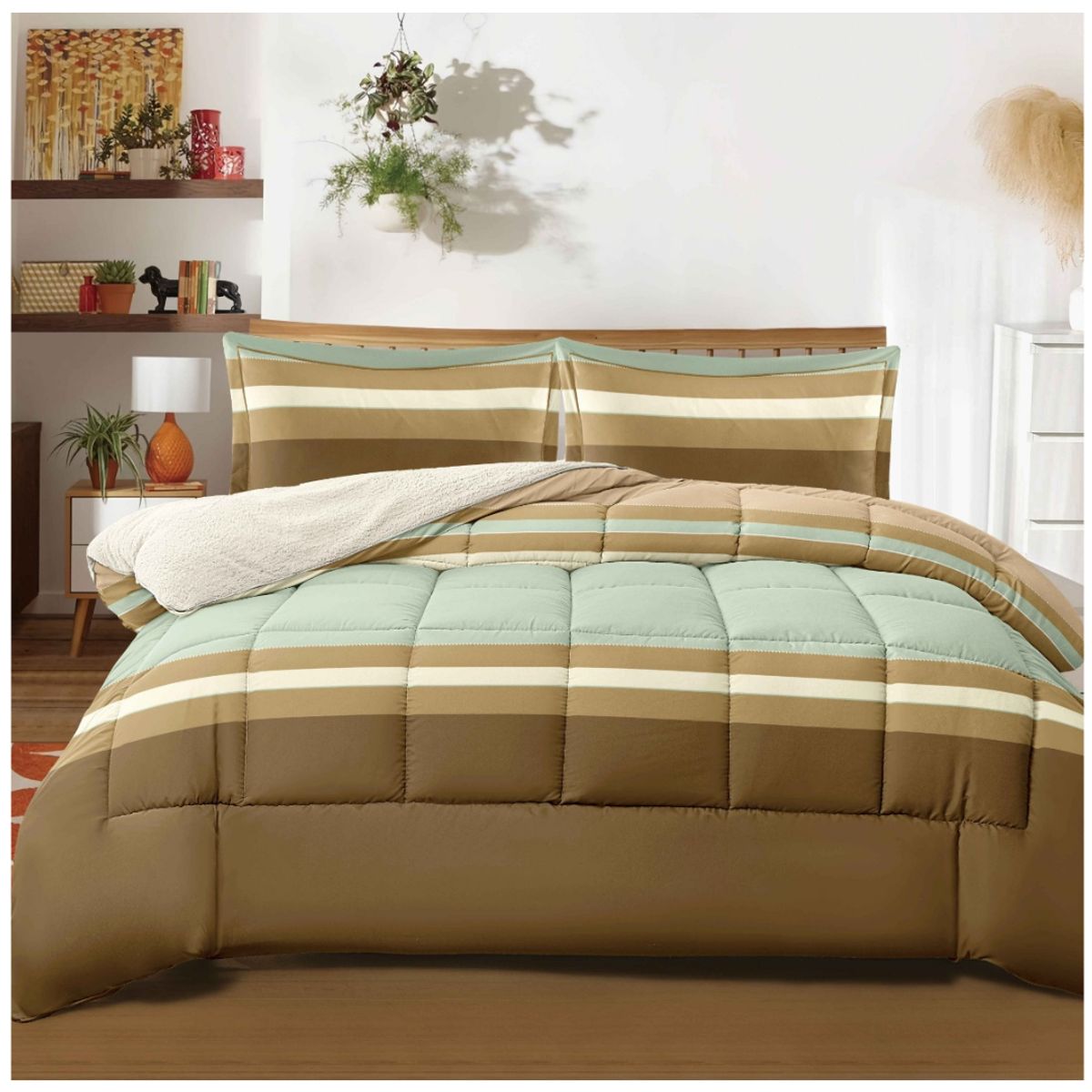 GOLDSUN - EDREDON GOLDSUN CON SHERPA  2 PLAZAS