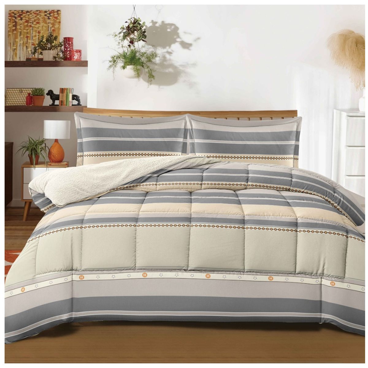 GOLDSUN - EDREDON GOLDSUN CON SHERPA  2 PLAZAS