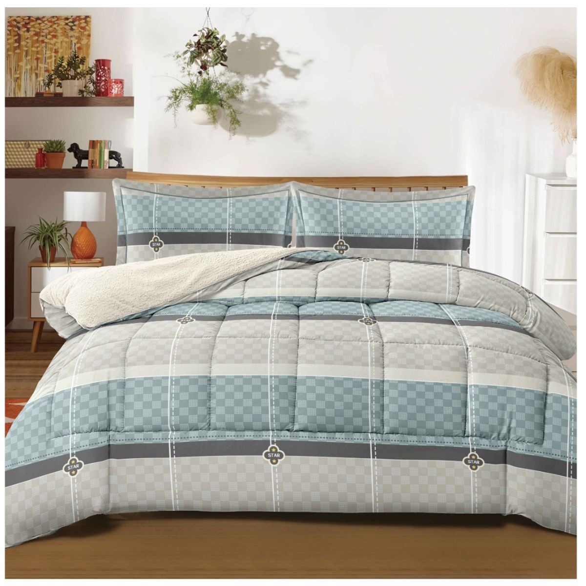 GOLDSUN - EDREDON GOLDSUN CON SHERPA  2 PLAZAS