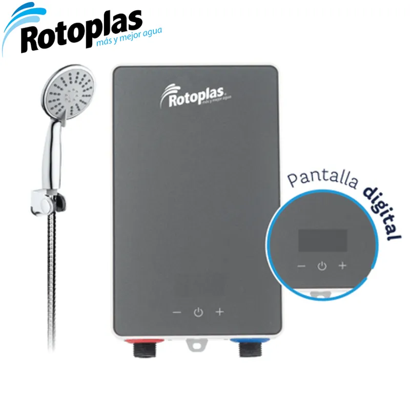 ROTOPLAS - Rapiducha de Agua Eléctrico New Compact Silver Rotoplas