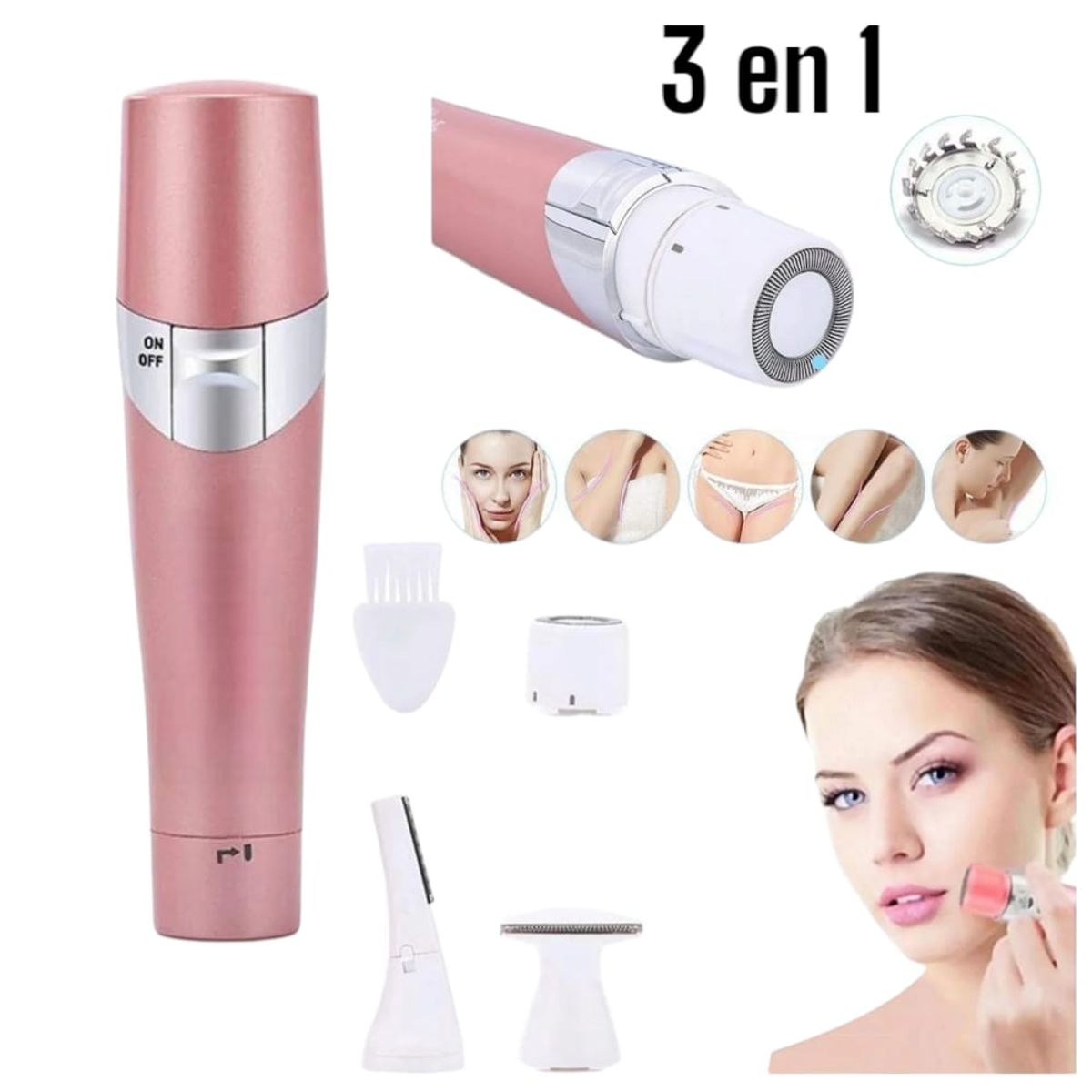 OEM - Cleansing Depiladora 3 en 1 Cleansing para Cejas, Rostro y Zona Íntima