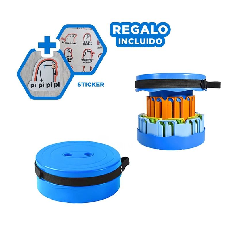 GENERICO - Silla Sensilla y Compacta en Color Azul Y+Regalo Stickers