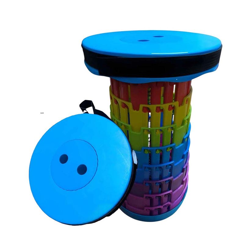 GENERICO - Pack2 Silla Portatil con Tapa Azul Y+Papel de Regalo