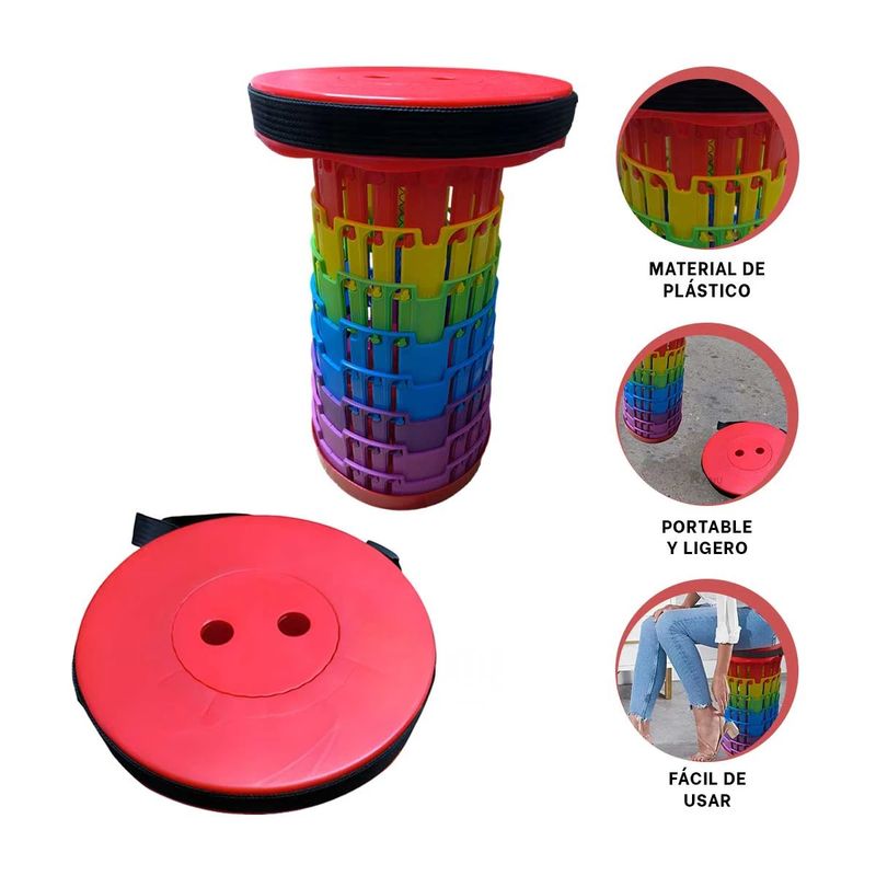 GENERICO - Pack2 Asiento Multicolor de Tapa Rojo Y+Ligas de Regalo