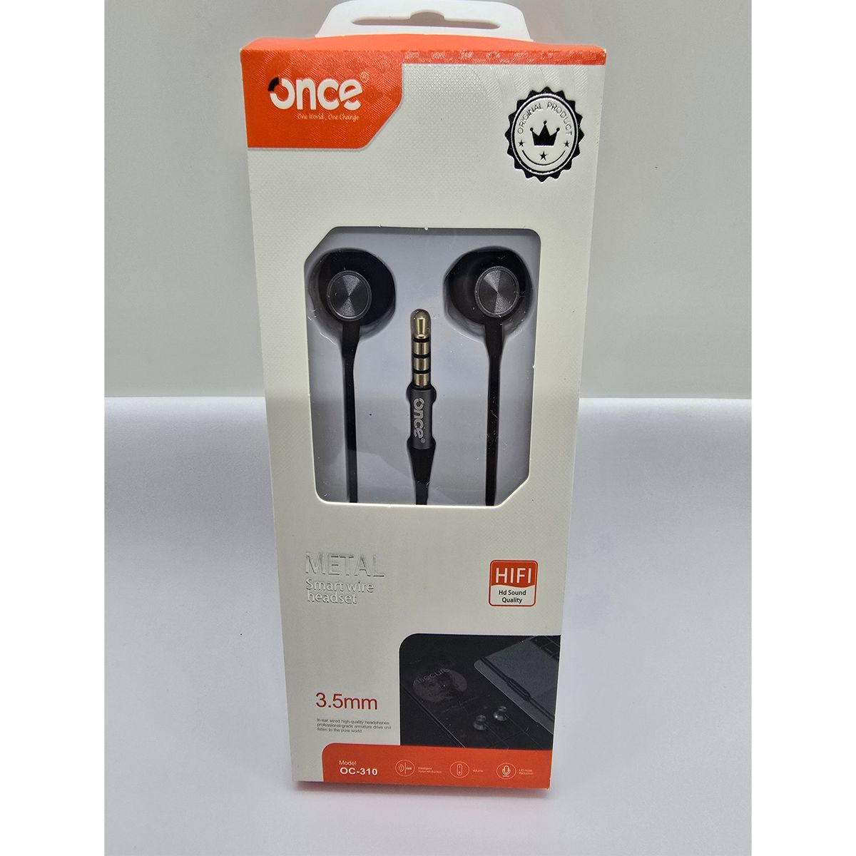 GENERICO - AUDIFONO ONCE  HANDSFREE  METAL ENTRADA JACK