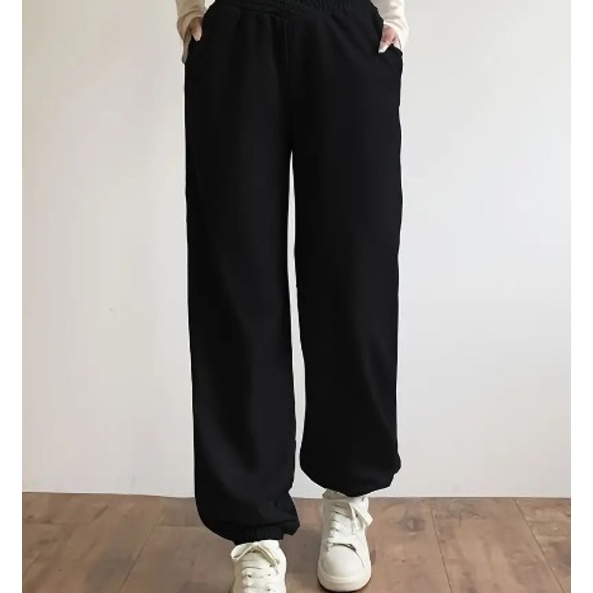 GENERICO - Jogger grueso Invierno L Negro Mujer con Bolsillos