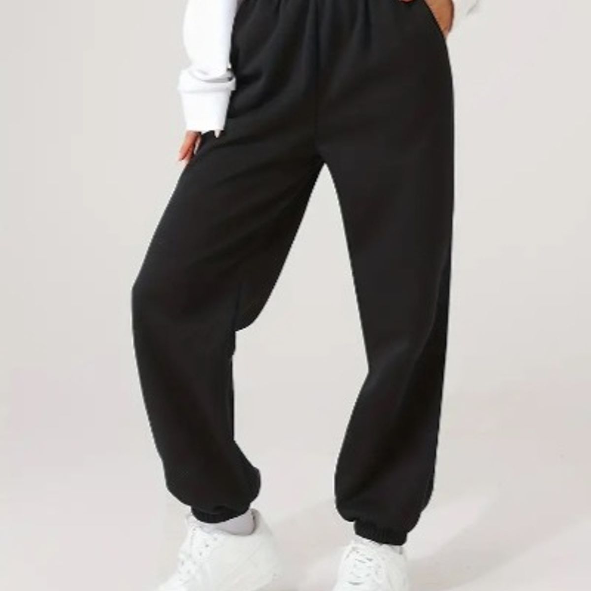 GENERICO - Jogger grueso Invierno L Negro Mujer con Bolsillos