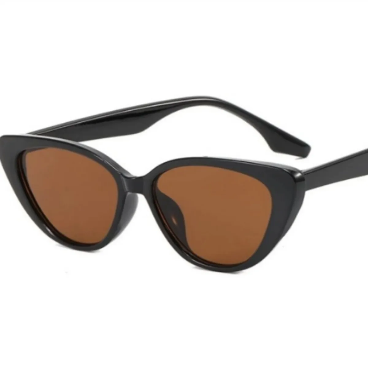 GENERICO - Lentes Gafas De Sol Retro Con Forma De Ojo De Gato Marrón