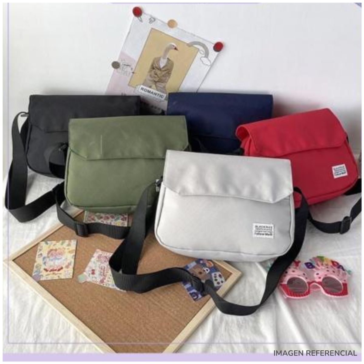 INSPIRA MARKET - Bolso morral bandolera de hombro