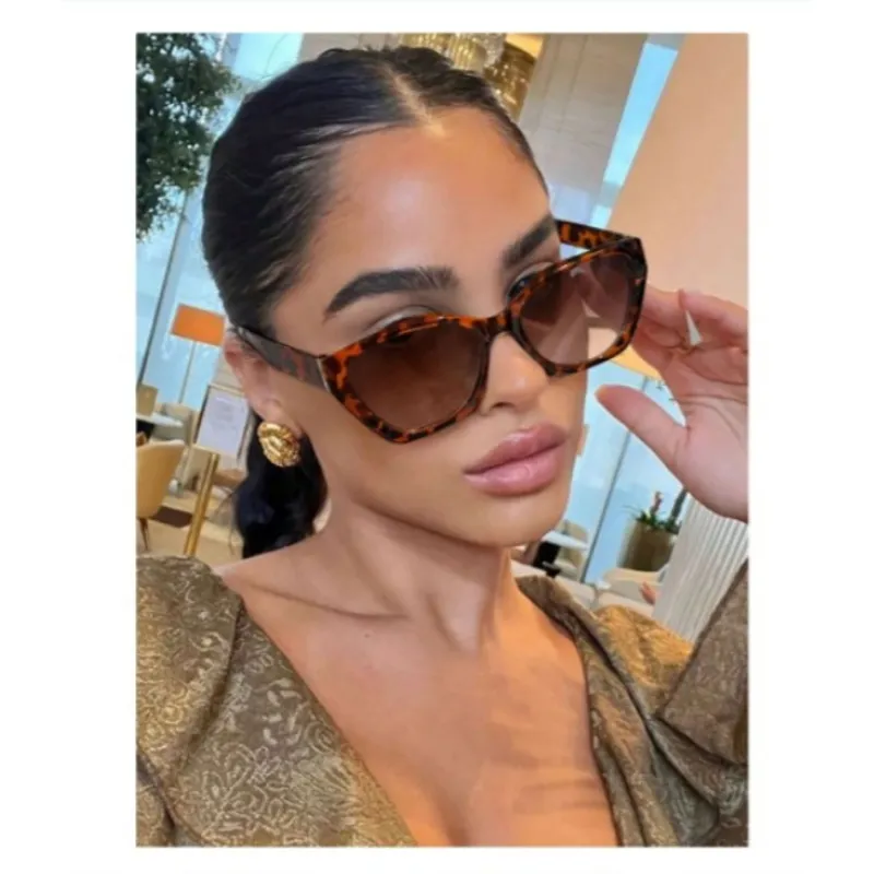 GENERICO - Lentes Gafas De Sol Retro Forma De Ojo De Gato Animalt Print