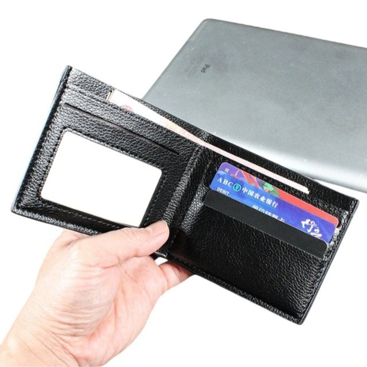 GENERICO - Cartera Billetera Marrón Para Hombre PU Calidad Premium Regalo Genieka