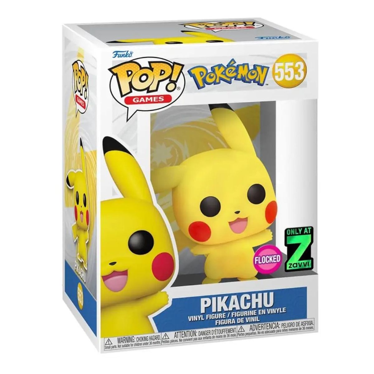 FUNKO - Funko Pop Pikachu flocked 553 Only At Zavvi - Pokémon